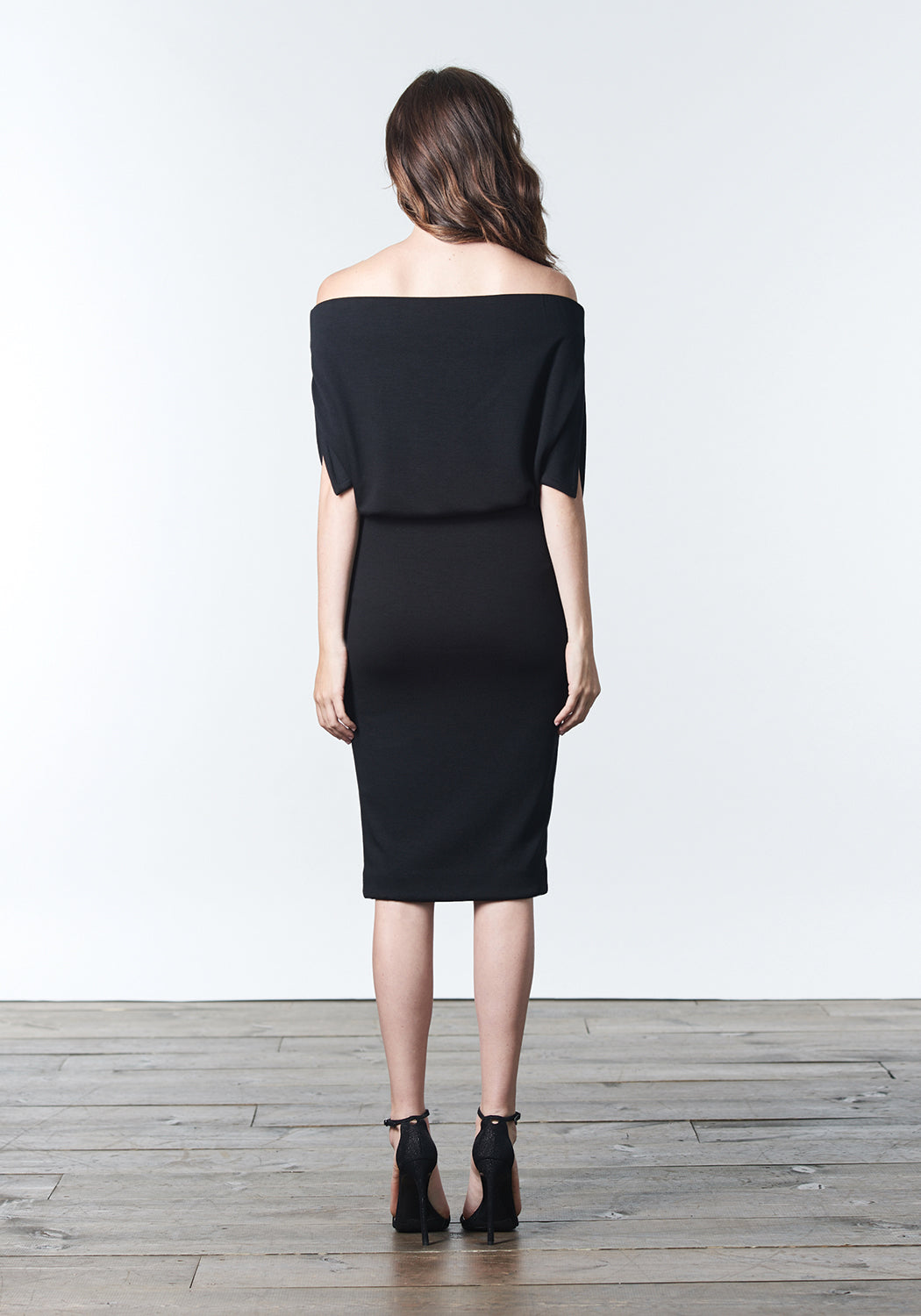 Fall, Autumn, Winter cocktail or work knit "little black dress". Made of stretch tencel.