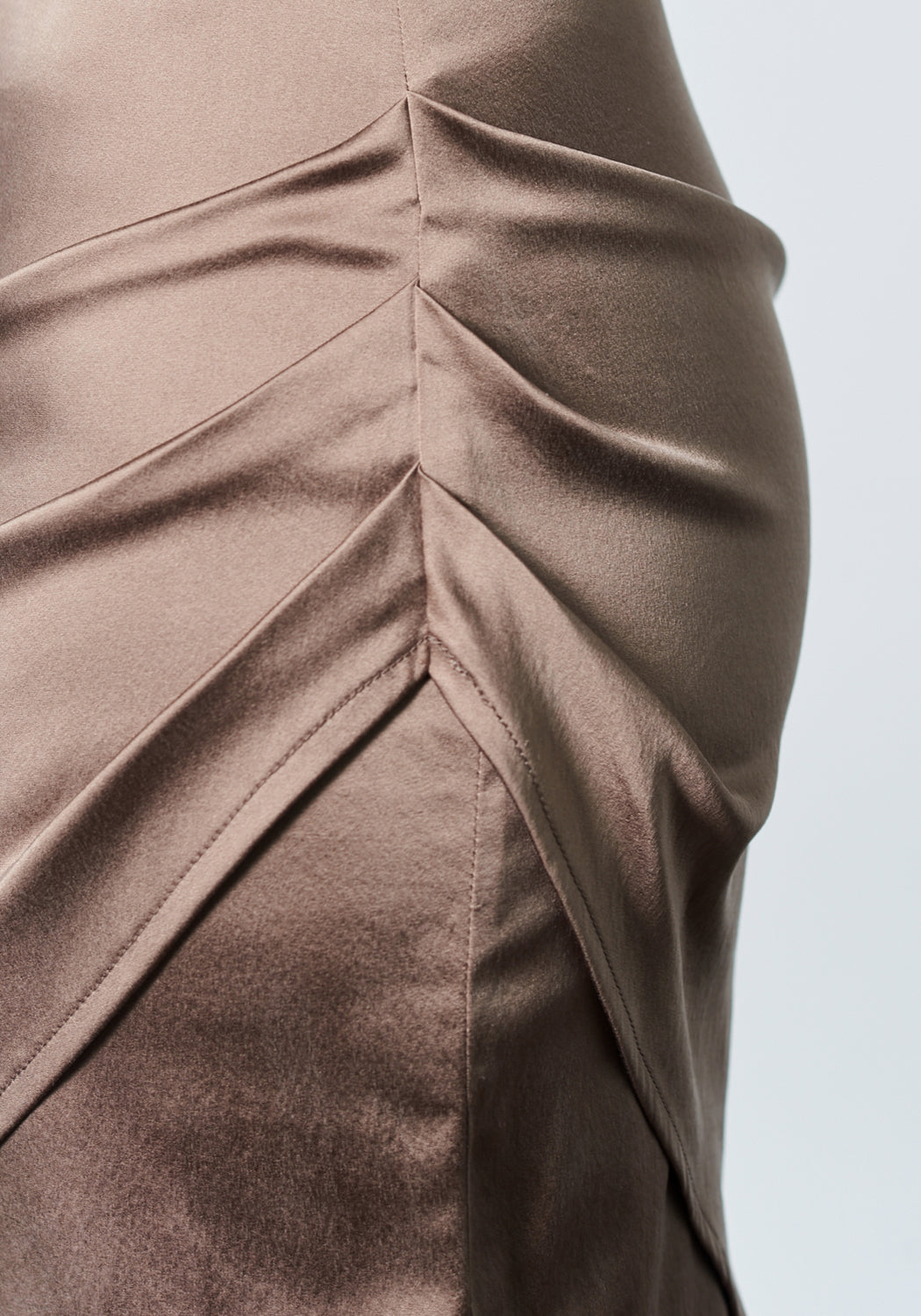 Bronze brown short cocktail dress with choker.