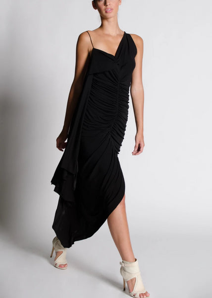 ワンピース ETMON Slip Side Shirring Dress, Black LAHIVE_Products_538_grande.jpg