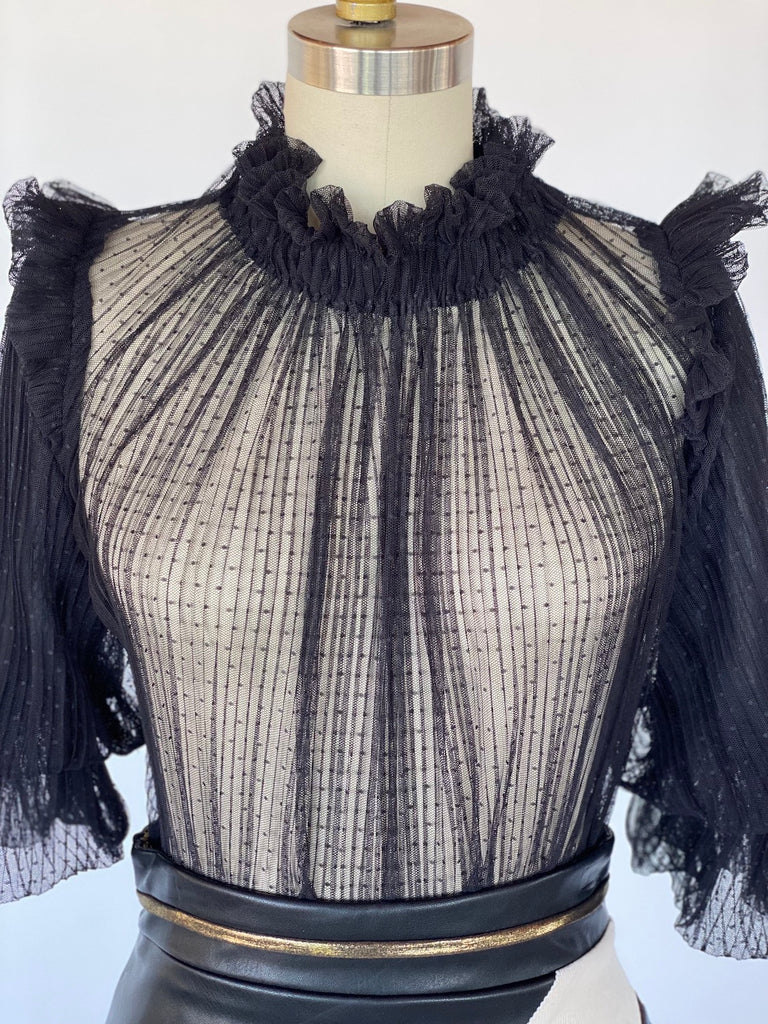 PARKER Sheer Polka Dot Blouse