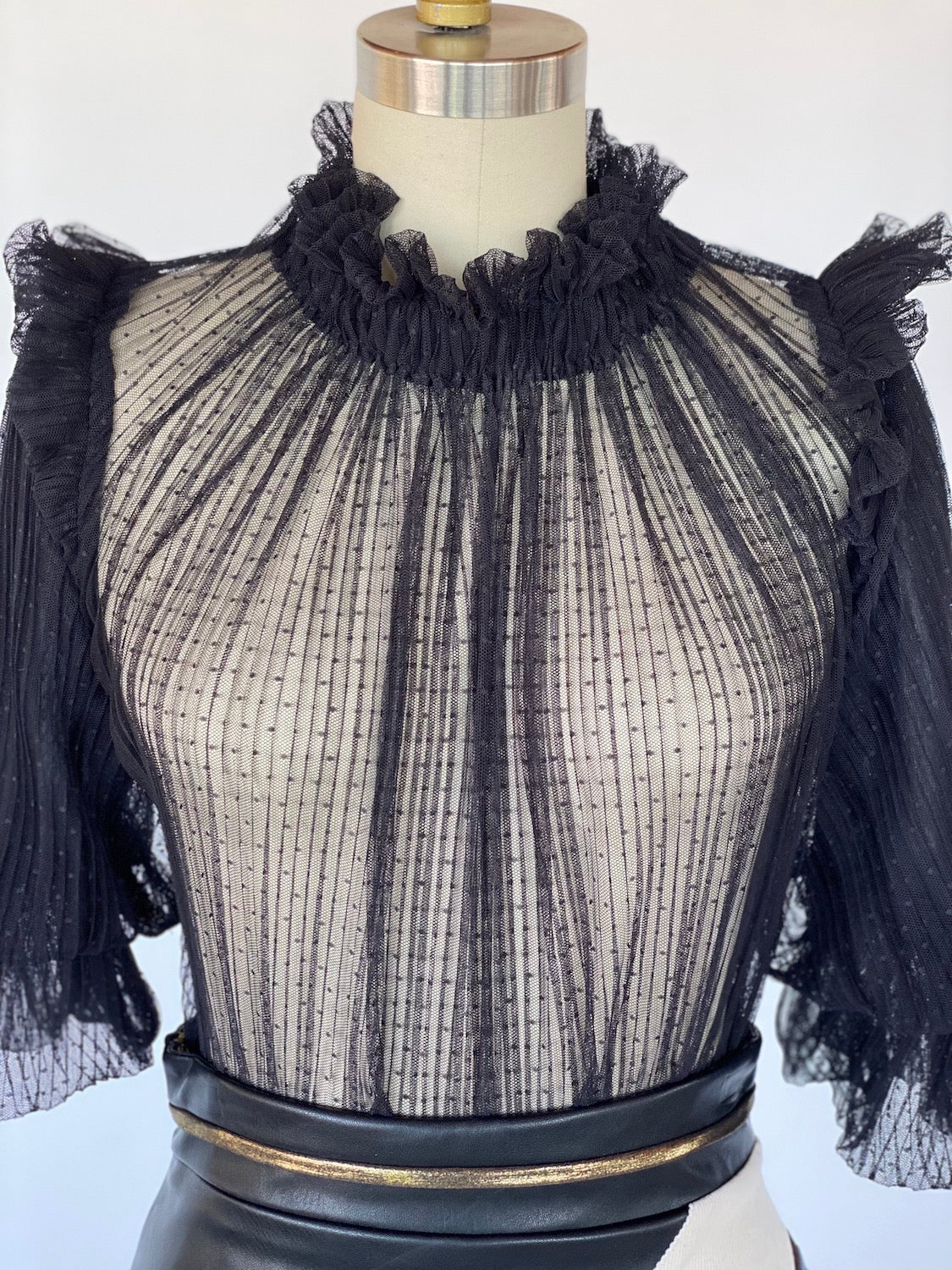 PARKER Sheer Polka Dot Blouse