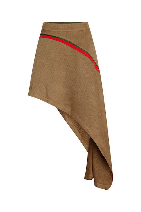 Asymmetrical woman's skirt