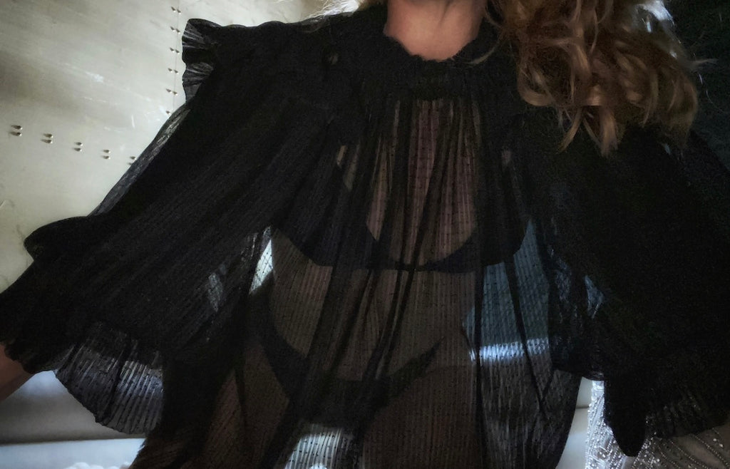 PARKER Sheer Polka Dot Blouse