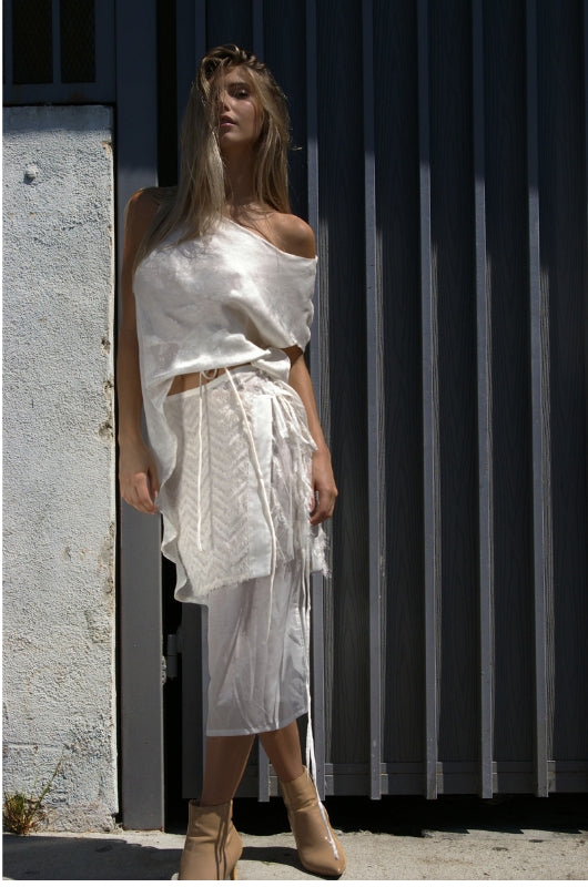 SOUL Double Layer Faux Wrap Skirt