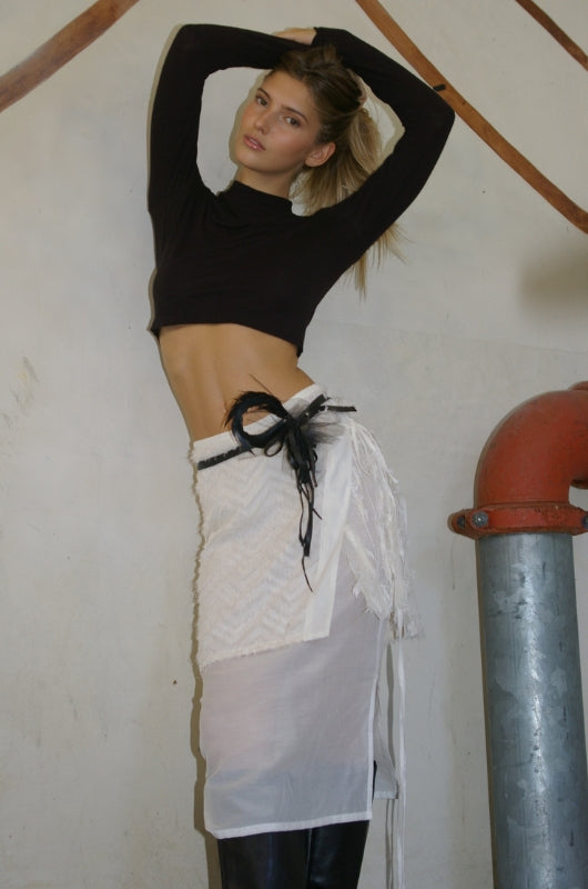 SOUL Double Layer Faux Wrap Skirt