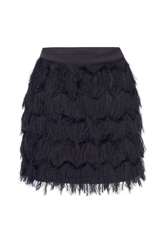 LEVI Black Fringe Skirt