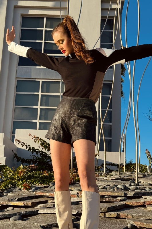 Nova Vegan Leather Shorts