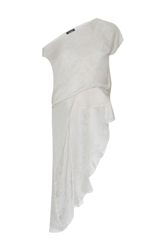 ELIZABETH Hi-Low Cold Shoulder Blouse