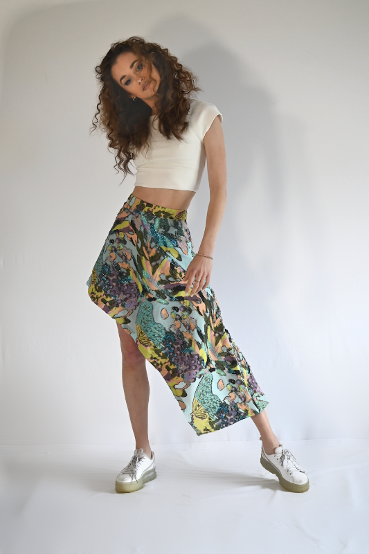 Woman's graffiti skirt