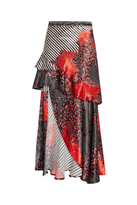 Woman's maxi floral print skirt