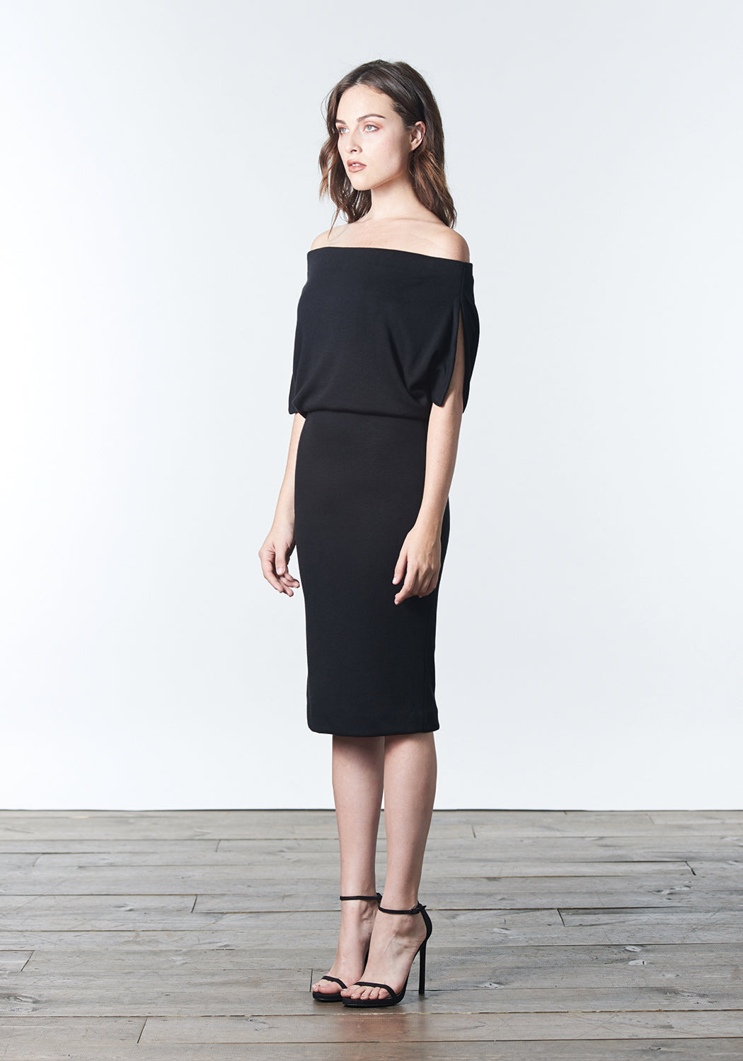 Fall, Autumn, Winter cocktail or work knit "little black dress". Made of stretch tencel.