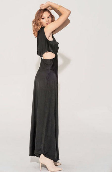 APHRODITE Noir Grecian Dress