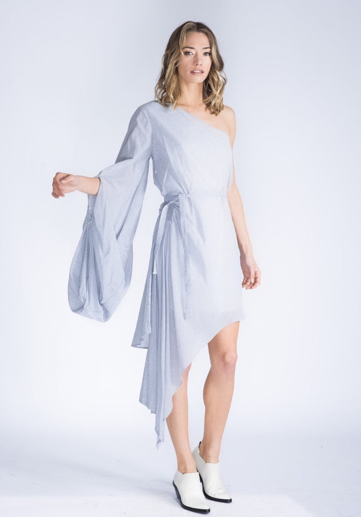 CATELYN One Shoulder Cotton Dress