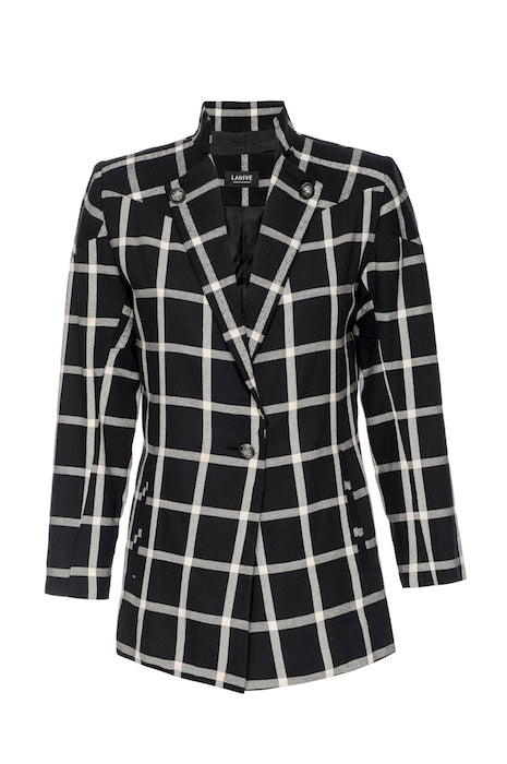 woman's plaid jacket