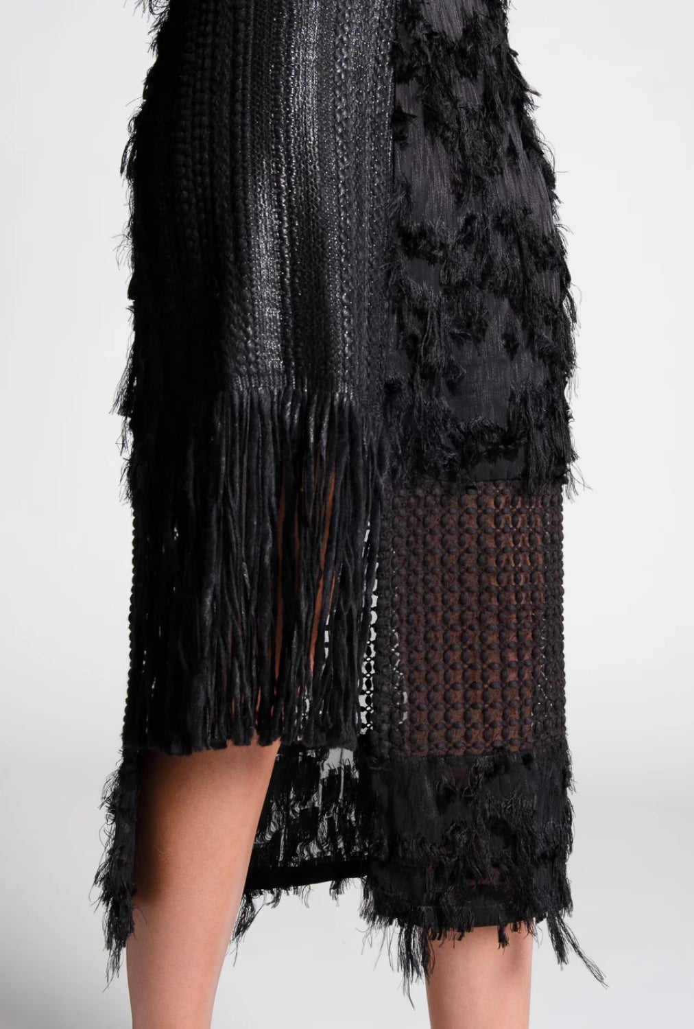 JAMIE Fringe Straight Skirt