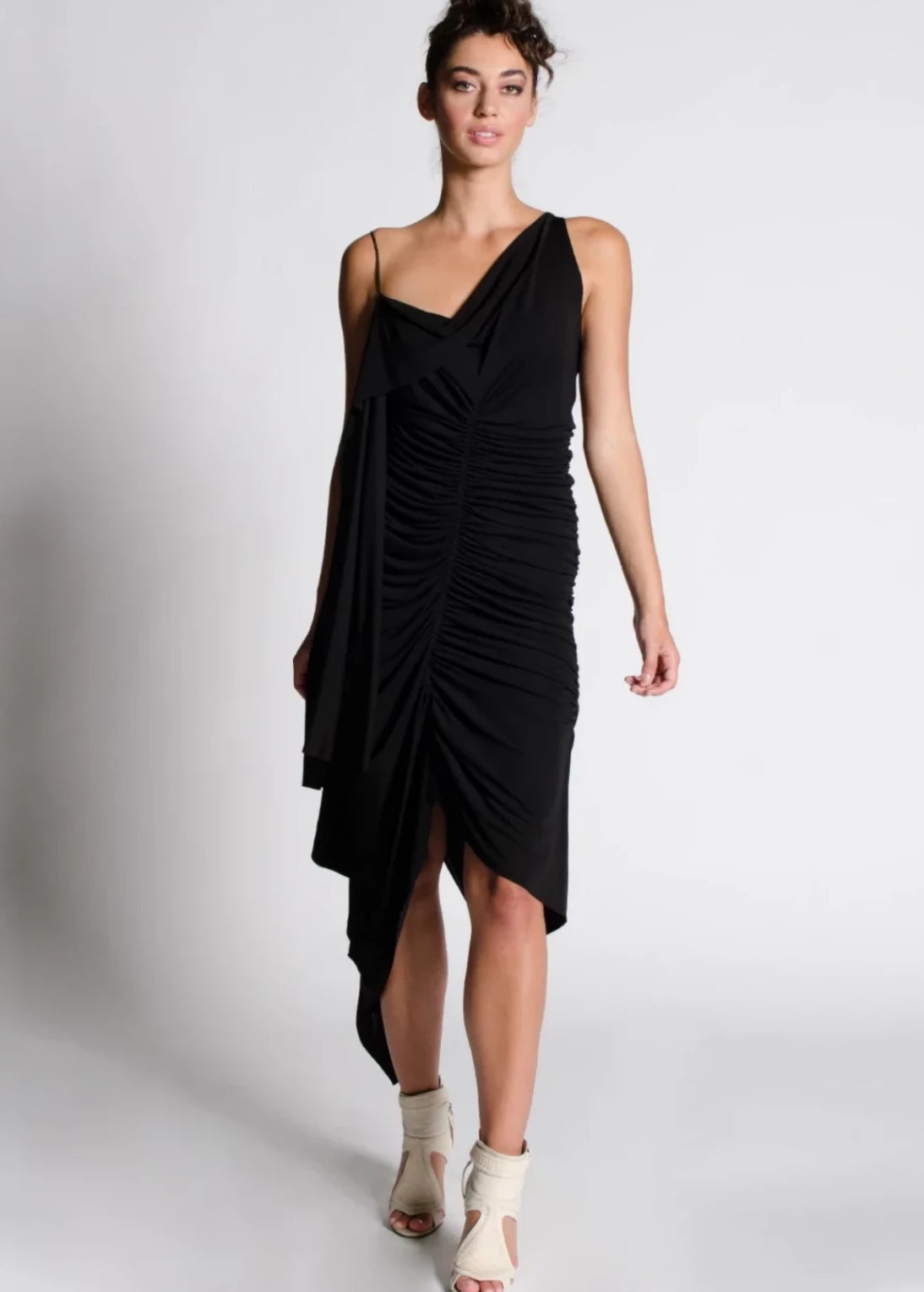 正規品 andmary shirring ribbon tops black ANDMARY】Putty ribbon tops