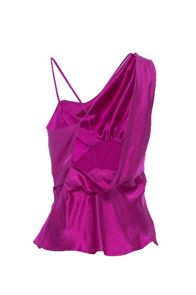 THALIA Silk Magenta Camisole