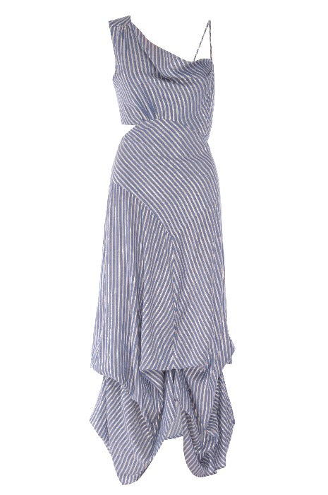 APHRODITE  Stripe Cut-out Dress