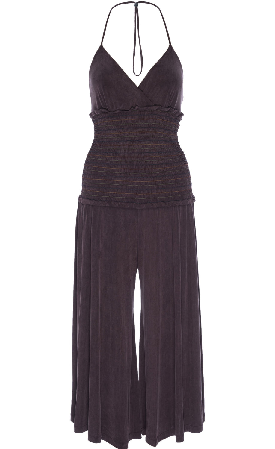 JANE Merlot Knit Halter Jumper