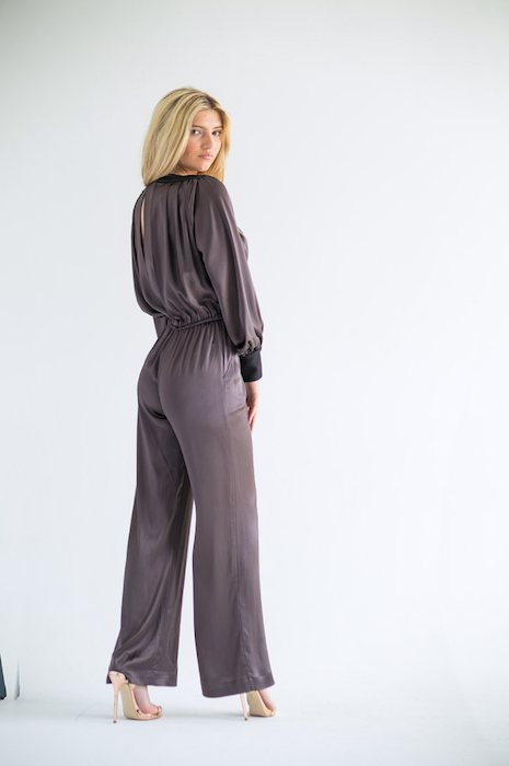 Woman's brown jumpsuit