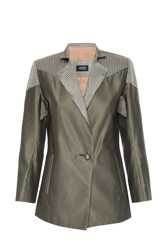 Woman's bronze taffeta blazer.