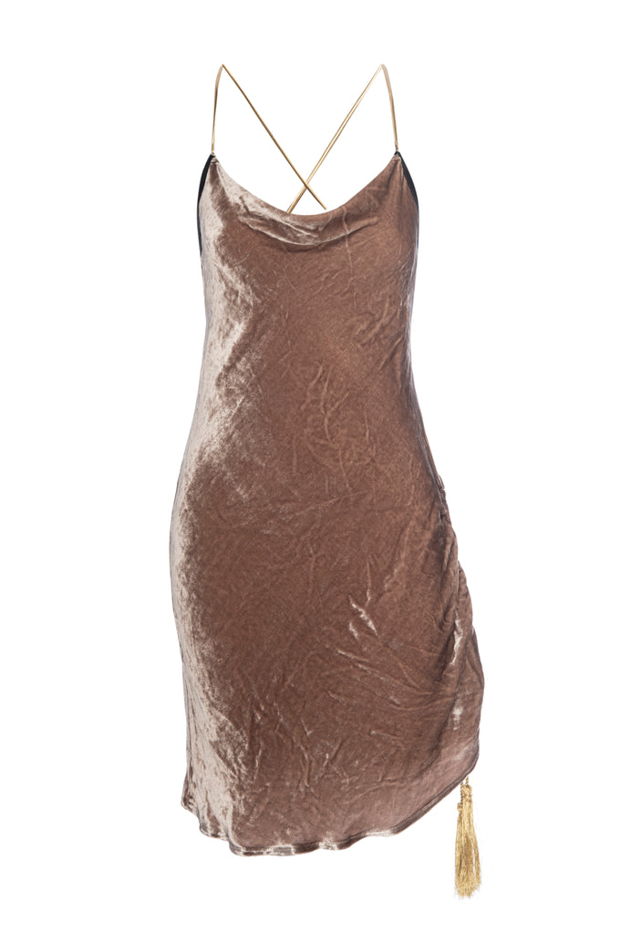 JORDAN Silk Velvet Slip Dress