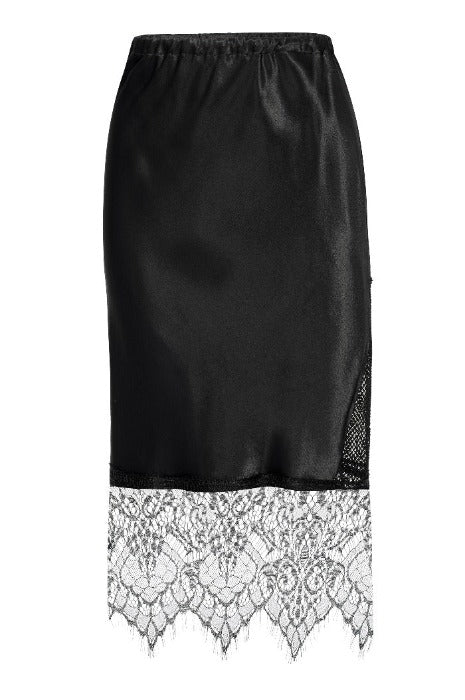 Black slinky slip skirt