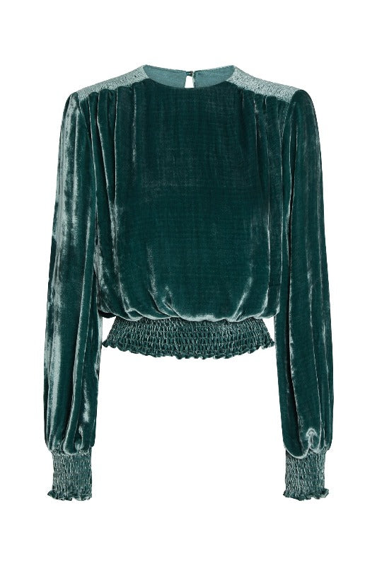 Woman's silk velvet blouse