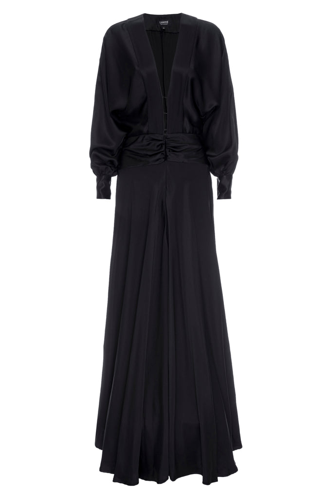 SANJI V-neck Noir Dress