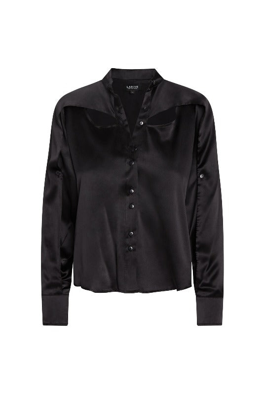 Woman's black silk blouse