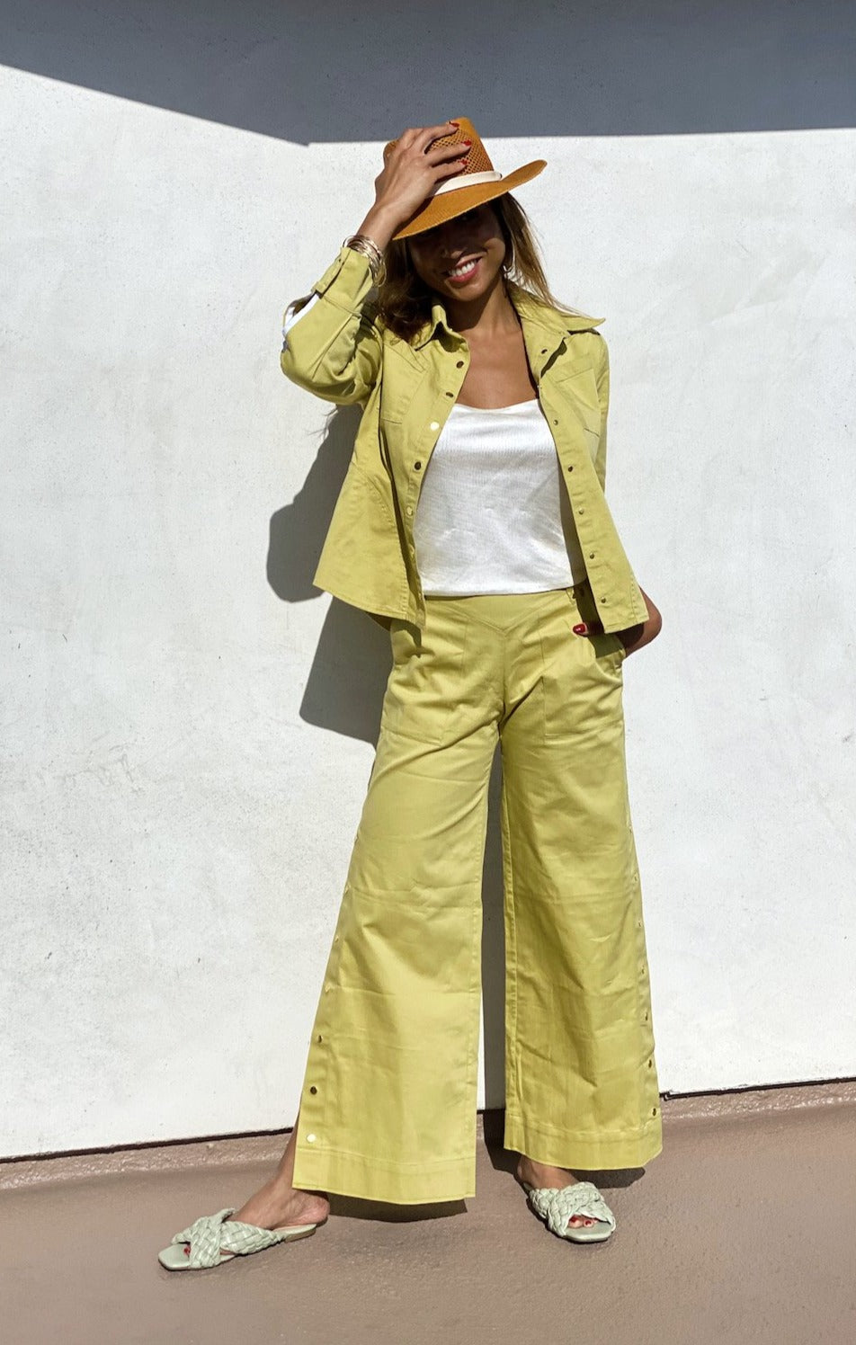 yellow leisure suit